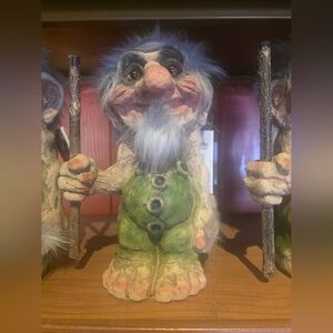 Disney Parks NyForm Troll Figurine - Grandfather Troll with Stick